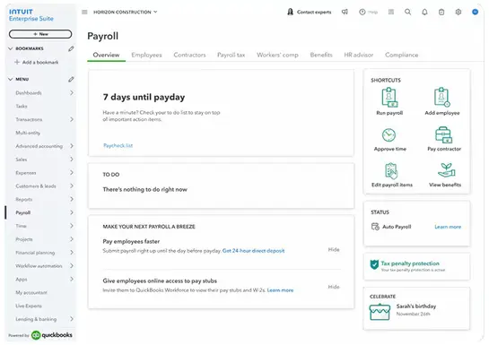 Effortless Payroll & HR of Intuit Enterprise Suite | MMB