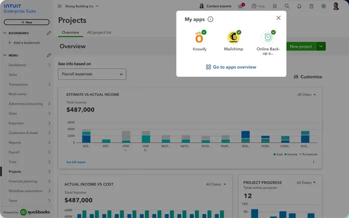 Integration with Knowify of Intuit Enterprise Suite | MMB