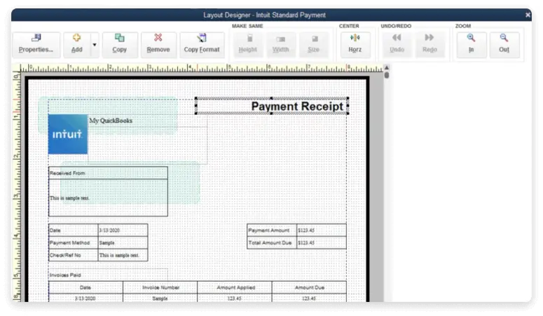 Customize payment receipts | MMB