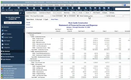 Statement of Financial Income & Expense | MMB