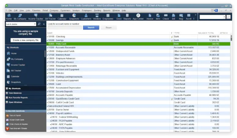 Retail chart of accounts | MMB