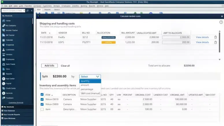 Factor in shipping charges with landed cost | MMB