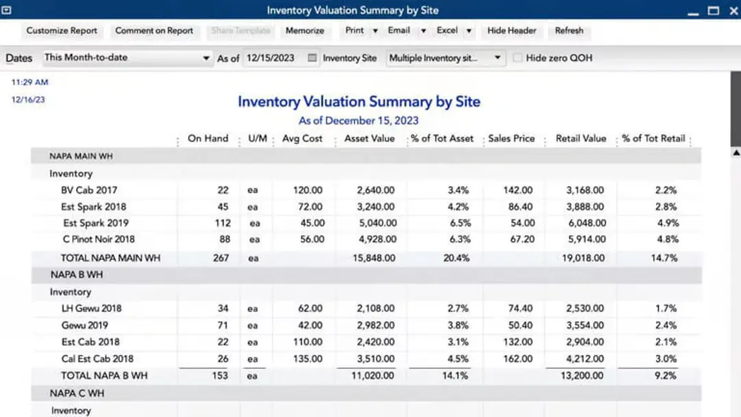 Track and transfer inventory between multiple locations | MMB