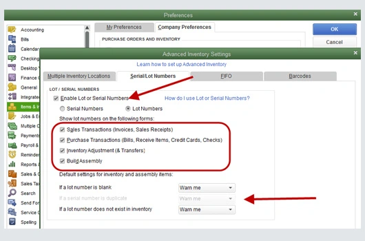 Serial and Lot Number Tracking in QBE | MMB